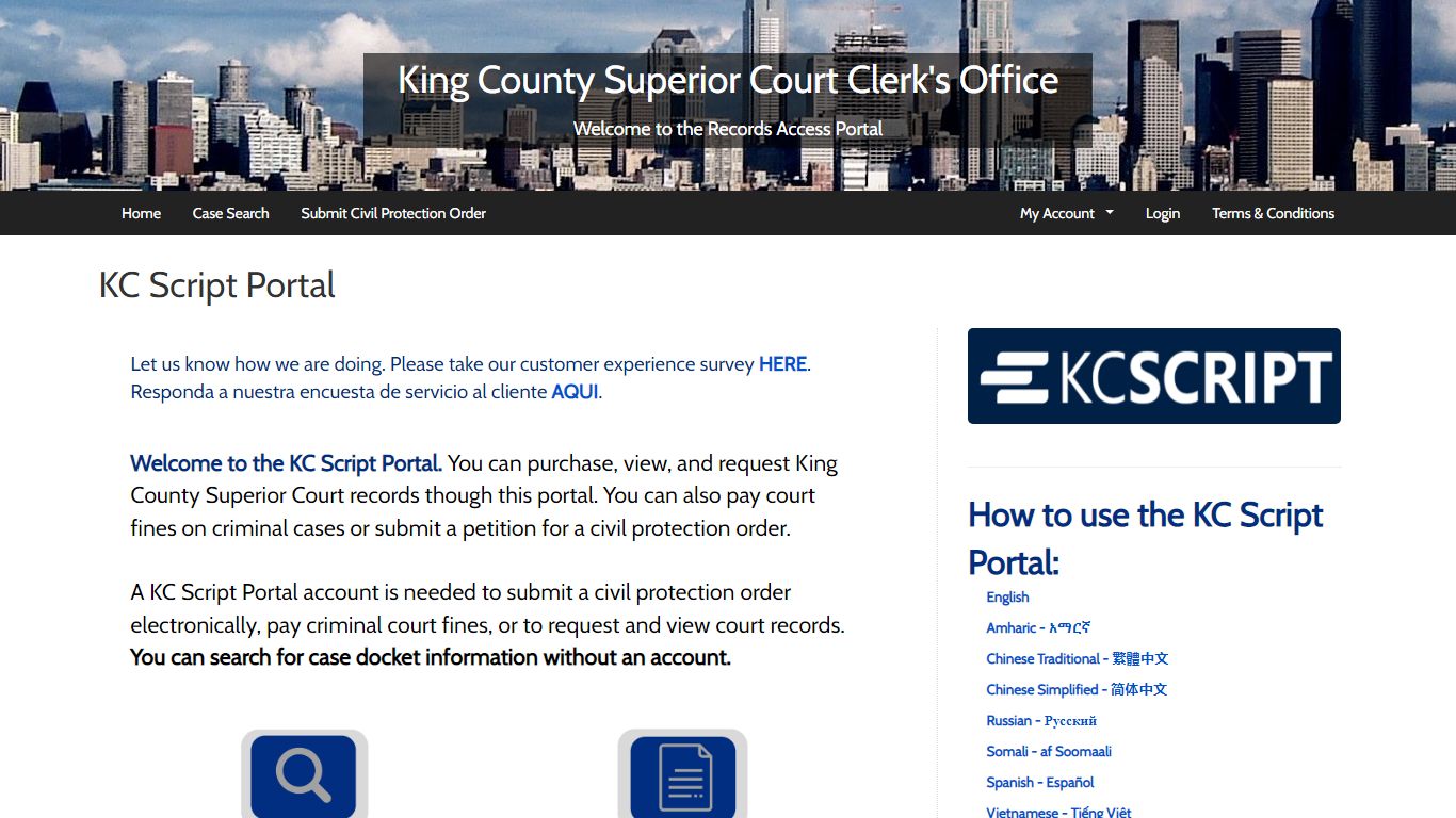KC Script Portal | KC-Script Portal - King County, Washington